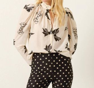 Alix of Bohemia Artemis Tapered Puff Sleeves Shirt In Off-White