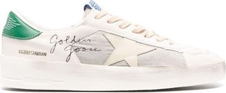 Golden Goose Stardan distressed star-appliqué sneakers - men - Goat Skin/Cotton/Fabric/Calf Leather/Rubber - 44 - White