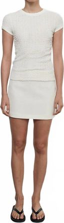 Enza Costa Crepe City Skirt In White