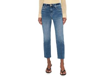 Kut from the Kloth Rachael High-Rise Fab Ab Mom Raw Hem in Faithful Womens Jeans Faithful : 10 26, Cotton/Denim/Polyester