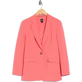 BOSS Jocaluah One-Button Blazer in Dark Pink at Nordstrom Rack, Size 10