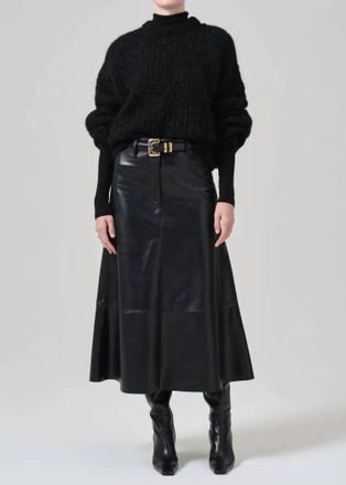 Citizens Of Humanity Cassia Leather Skirt In Black