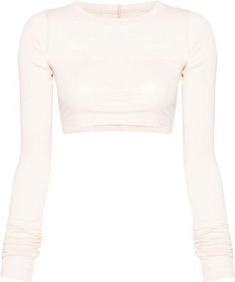 Rick Owens cropped t-shirt - White