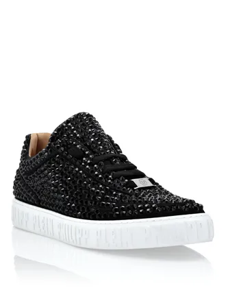 Philipp Plein CRYSTAL NOTORIOUS LO-TOP with Crystals