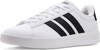 adidas Grand Court 3.0 Shoes Mens Shoes White/Black/White : 10.5 D - Medium, Rubber