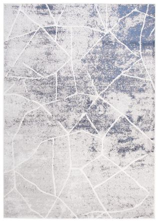 Tapiso Alfombra de sal&oacute;n azul beige gris vintage suave 300 x 400 cm