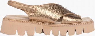 Pedro Garcia Womens Reme Sandals In Cava Cervo Lame