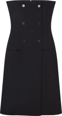 Stella McCartney double-breasted bustier dress - women - Wool - 38 - Black