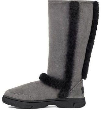 UGG (WMNS) UGG Sunburst Tall Black Gray 5218-GRB