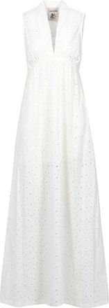 Semicouture Miracle Dress - Dames - Maxi kleedjes - Wit - M - Katoen - Kleedjes