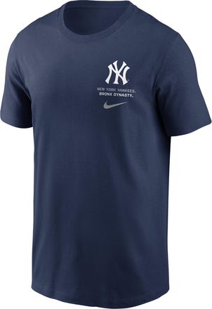 Nike New York Yankees 2-Hit Nike Mens MLB T-Shirt in Blue | N19944BNK-1DJ
