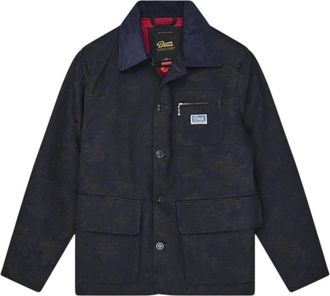 Deus Idaho Hunting Jacket - Heren - Zomerjassen - Blauw - L - Katoen - Jassen