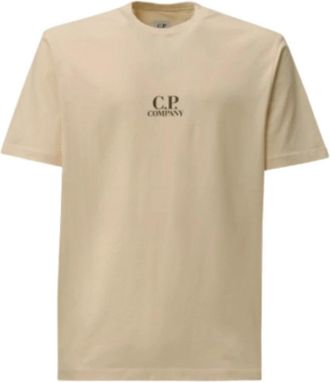 C.P. Company 30/1 Jersey T-shirt met korte mouwen British Sailor - Heren - T-shirts - Beige - M - Katoen - Tops