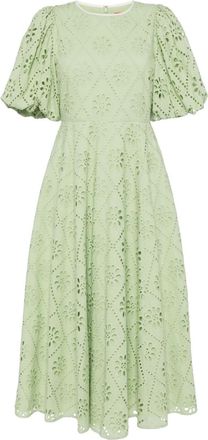 Kitri Chiara midi dress - women - Cotton - 8 - Green