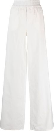 Dsquared2 wide leg trousers - women - Polyamide/Cotton - 38 - White