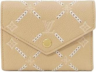 Louis Vuitton Pre-owned Tri-fold Portemonnee - Dames - Vintage Accessoires - Beige - ONE Size - Leer - Vintage