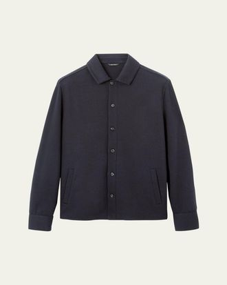 Loro Piana Mens Whitney Cotton and Cashmere Fleece Overshirt