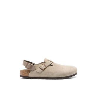 Birkenstock Tokio Su&egrave;delederen Sandalen Smalle Pasvorm - Dames - Klompen - Beige - 44 EU - Su&egrave;de - Schoenen