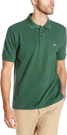 Lacoste Short Sleeve Pique Original Fit Polo Shirt In Green
