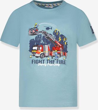 Salt And Pepper T-Shirt mit Feuerwehr-Print Jungen Salt and Pepper graugr&uuml;n