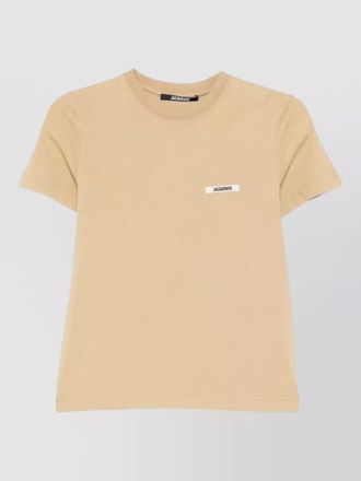 Jacquemus grosgrain cotton crew neck t shirt