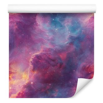 OEM Carta Da Parati Galassia Ad Acquerello Viola E Porpora, Sfondo Viola 50x1000 Cm