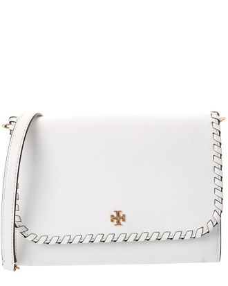 Tory Burch Emerson Whipstitch Leather Wallet On Chain