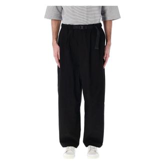 Comme Des Gar&ccedil;ons Zwarte Riem Joggers Stijlvol Comfortabel Uiterlijk - Heren - Broeken - Zwart - Maat: S Katoen