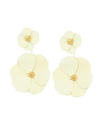 Eyecandy LA Eye Candy La Daisy White Floral Earrings