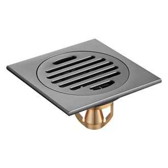 OEM Desag&uuml;e De Suelo Para Ba&ntilde;era, Tapa De Desag&uuml;e Extra&iacute;ble Para Ba&ntilde;o, Ducha, Aseo, Colador Cuadrado De Jard&iacute;n, Acero Inoxidable, Negro, 10 X 10 Cm - Crez