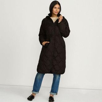 Lands End Langer Regenmantel, Damen, Größe:48-50 regular, Grün