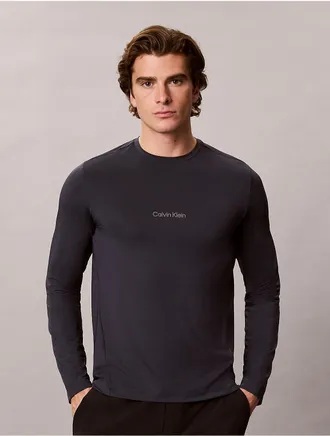 Calvin Klein Calvin Klein Mens Icon Sport Mesh Long Sleeve Tee - Blue - 2XL