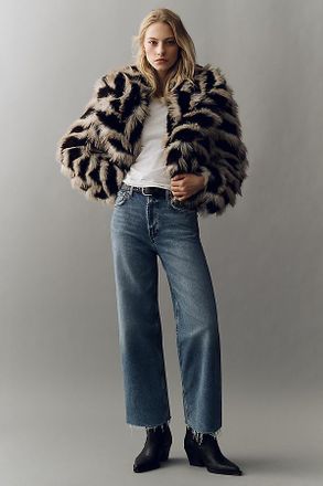 A Gold E Ren High-Rise Crop Wide-Leg Jeans