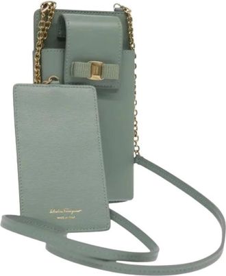 Ferragamo Pre-owned Cross Body Bags, female, Blue, Size: ONE SIZE Pre-owned Shoulder Bag