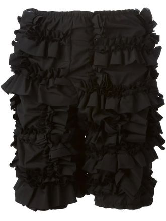 Comme Des Garçons ruffled shorts - Black