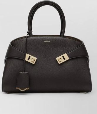 Ferragamo leather tote bag structured top handle