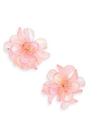 Nordstrom Rack Resin Floral Stud Earrings in Blush at Nordstrom Rack