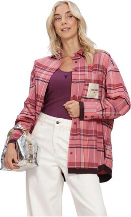 ALIX The Label Woven Check Blouse - Dames - Overhemden - Roze - XL - Overhemden