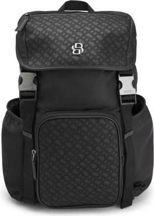 BOSS Twill backpack with Double B monogram