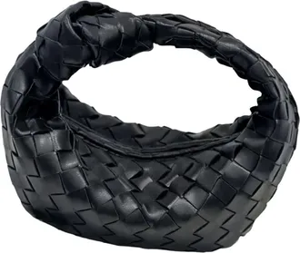 Adornia Black Knot Woven Crescent Bag
