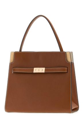 Tory Burch Womens Camel Leather Small Lee Handbag Agedtan Borse A Mano Bag