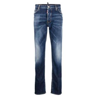 Dsquared2 Mens Navy Blue Cool Guy Skinny Jeans Cotton - Size 34 (Waist)