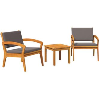 vidaXL Conjunto Bistro Marr&oacute;n 45 X 45 X 38cm Madera Maciza De Acacia Vidaxl