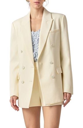 English Factory Double Breasted Jacket in Cream at Nordstrom, Size X-Small
