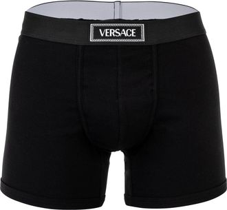 Versace Trunk Tex Geribde Katoenen Boxershort