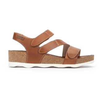 Pikolinos Mahon Platform Sandal - Dames - Sleehakken - Bruin - 36 EU - Leer - Schoenen