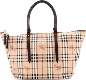 Burberry Salisbury Haymarket Coated Canvas Medium tote bag - Bruin