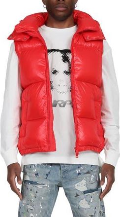 Purple PURPLE Hooded Down Puffer Vest in High Risk Red at Nordstrom Rack, Size Xx-Large