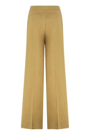 Pinko Womens Beige Linen Straight Trousers