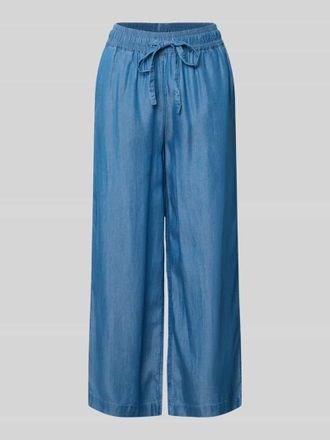 Soyaconcept Wide Fit Stoffhose aus reinem Lyocell in Denim-Optik in Jeansblau, Gr&ouml;&szlig;e XXL